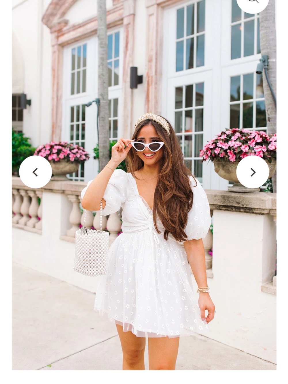 Buddy Love White Lace Eyelet Mini Dress